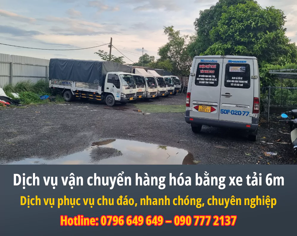 Dịch vụ vận chuyển hàng hóa bằng xe tải 6m