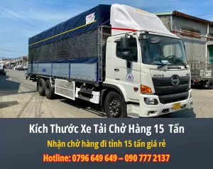 Kích Thước Xe Tải Chở Hàng 15 Tấn