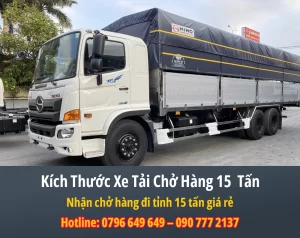 Kích Thước Xe Tải Chở Hàng 15 Tấn