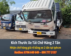 Kích Thước Xe Tải Chở Hàng 2 Tấn