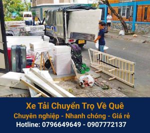 Xe tải chuyển trọ về Quê