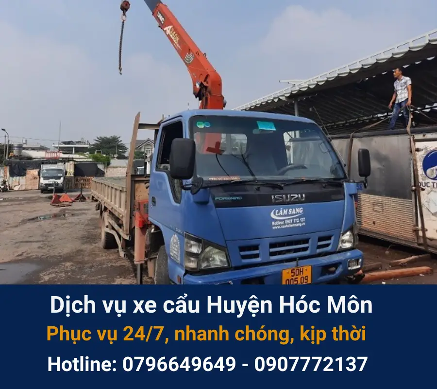 Dịch vụ xe cẩu Huyện Hóc Môn