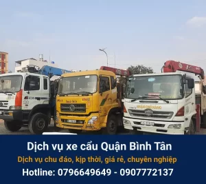 Dịch vụ xe cẩu Quận Bình Tân
